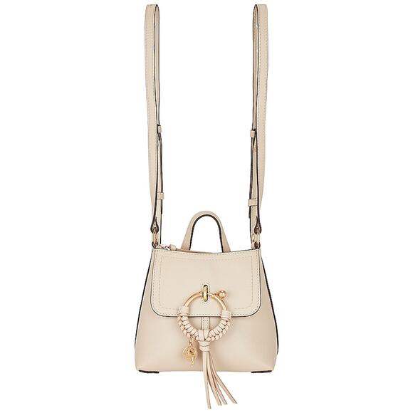 See By Chloe 'Joan' Beige Leather Backpack - Picture 1 of 6